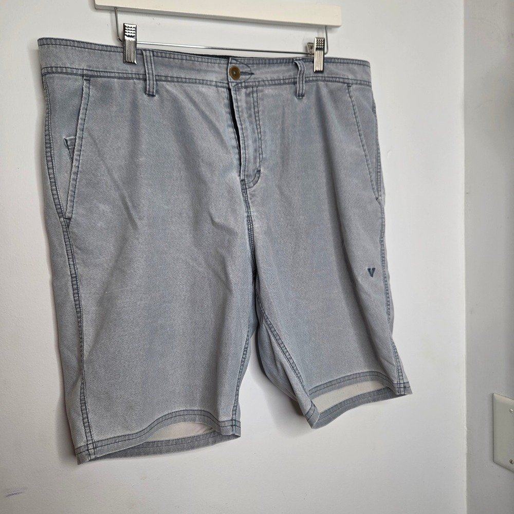Vissla No See Ums Shorts Mens 36 Blue Gray Micro Stripe Upcycled Stretch